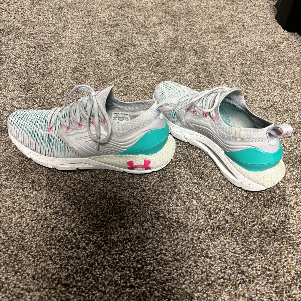 Under Armour Women's Gray and Pink Athletic Shoes